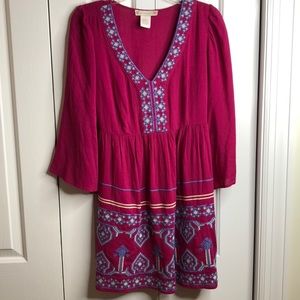 Flying tomato size L pretty pink embroidered dress